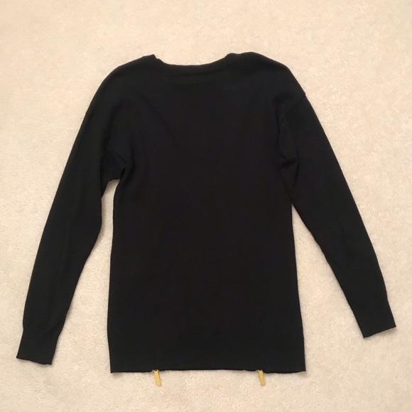 EUC Michael Kors V Neck Sweater Side Zippers XS - Picture 3 of 4